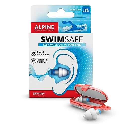 ALPINE HEARING PROTECTION Alpine SwimSafe - Ear Plugs for Swimming - Ear Protection Against Water - Comfortable Waterproof Earplugs with Filter - Hyopoallergenic & Sustainable - Image 1