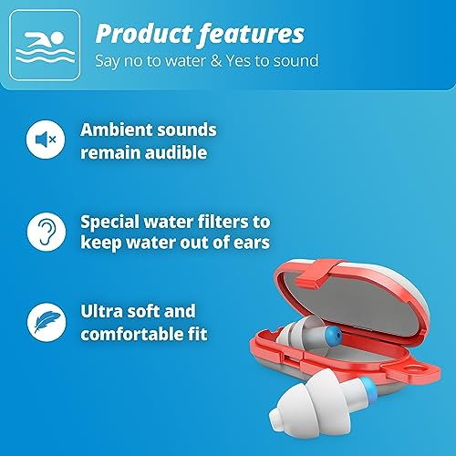 ALPINE HEARING PROTECTION Alpine SwimSafe - Ear Plugs for Swimming - Ear Protection Against Water - Comfortable Waterproof Earplugs with Filter - Hyopoallergenic & Sustainable - Image 5