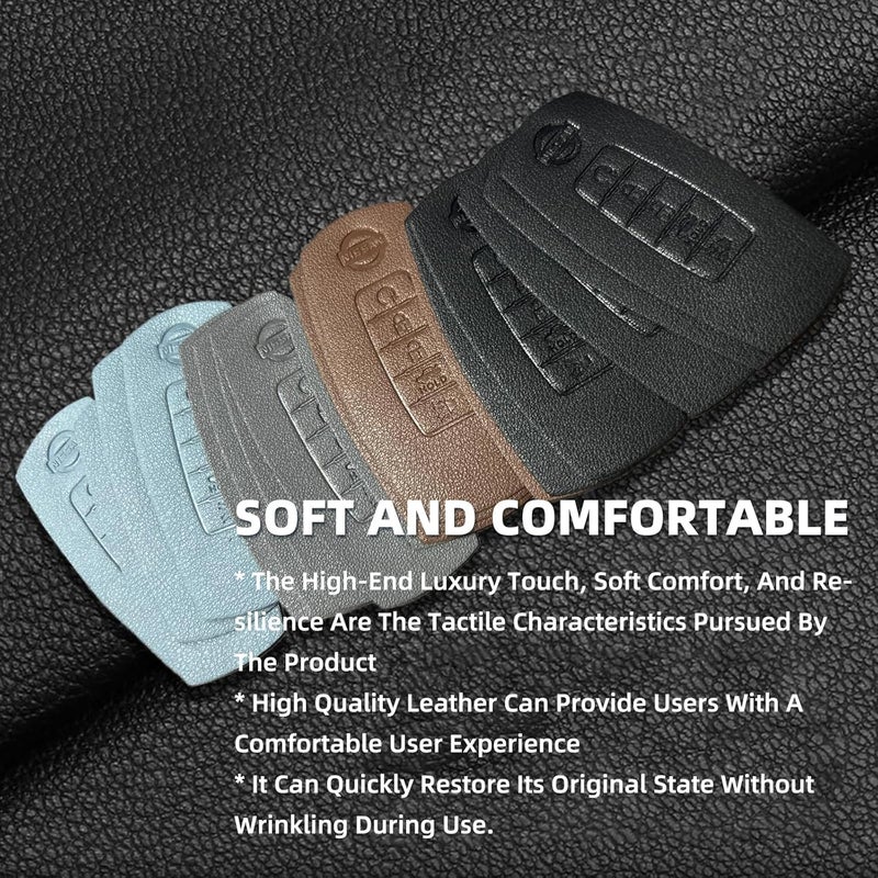 sheful Suitable For Nissan Patrol Y63 2025 Car Key Shell Cover, Auto Key Zinc Alloy And PU Leather Material Car Smart Key Case Cover Full Protection - Black - Image 3