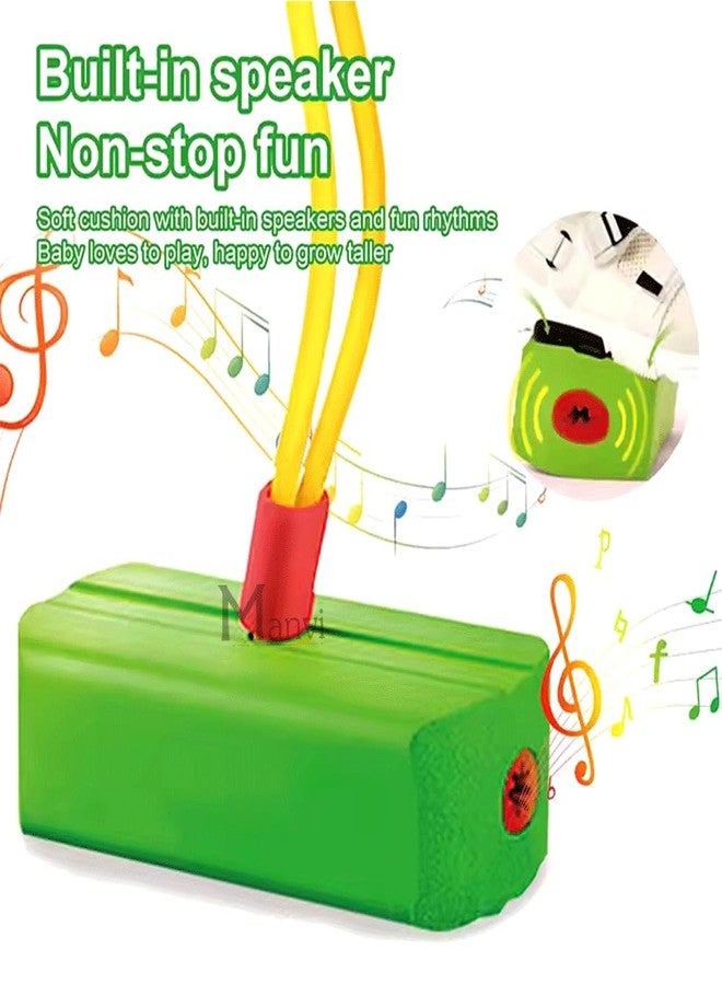 MANVI Jumping Toy for Kids, Lights & Sounds Foam Jumping Pogo Stick Fun Activity for Teens Adults, Garden Toys for Boys and Girls Gifts (Pink pogo) - Image 3