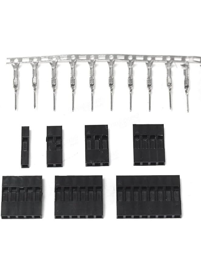 erorex 310PCS 2.54mm Male Female Dupont Wire Jumper and Female(1Pin 2Pin 3Pin 4Pin 5Pin 6Pin 8pin) Header Connector Housing Assortment Kit + Plastic Box - Image 2