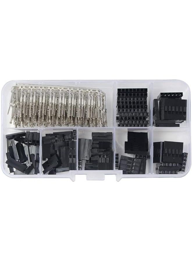 erorex 310PCS 2.54mm Male Female Dupont Wire Jumper and Female(1Pin 2Pin 3Pin 4Pin 5Pin 6Pin 8pin) Header Connector Housing Assortment Kit + Plastic Box - Image 4