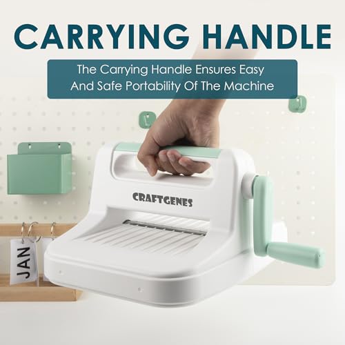 CraftGenes Die Cutting Machine, Manual Embossing Machine 6'' Opening Size for Cardmaking, Scrapbooking, and DIY Crafts – Complete Set with A5 Die Cuts, Embossing Folders, and Plates - Image 4