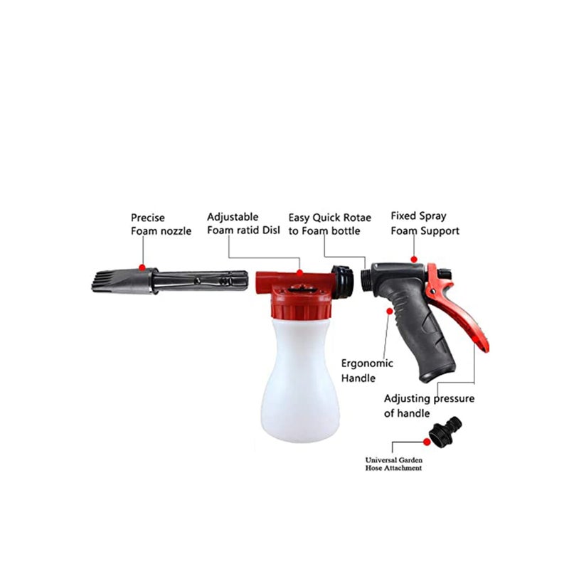 SOLARAE Adjustable Water Pressure, Best Care for Car, Car Foam Gun, Adjustable Hose Wash Sprayer with Adjustment Ratio Dial Foam Blaster, Foam Cannon Attaches for Any Garden Hose - Image 2