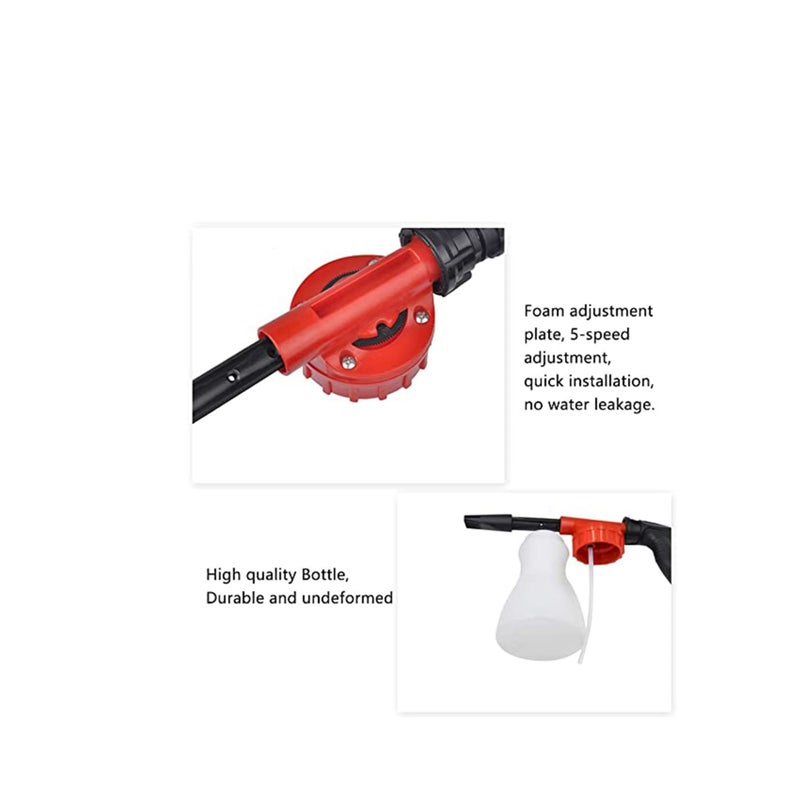 SOLARAE Adjustable Water Pressure, Best Care for Car, Car Foam Gun, Adjustable Hose Wash Sprayer with Adjustment Ratio Dial Foam Blaster, Foam Cannon Attaches for Any Garden Hose - Image 4