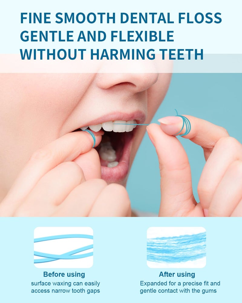 MySmile Woven Dental Floss, Effective Plaque Removal, Cruelty Free Tooth Floss, Mint, Waxed, Expanding, Vegan, Kid-Friendly String Floss with Coconut Oil, 50 Yards - Image 5