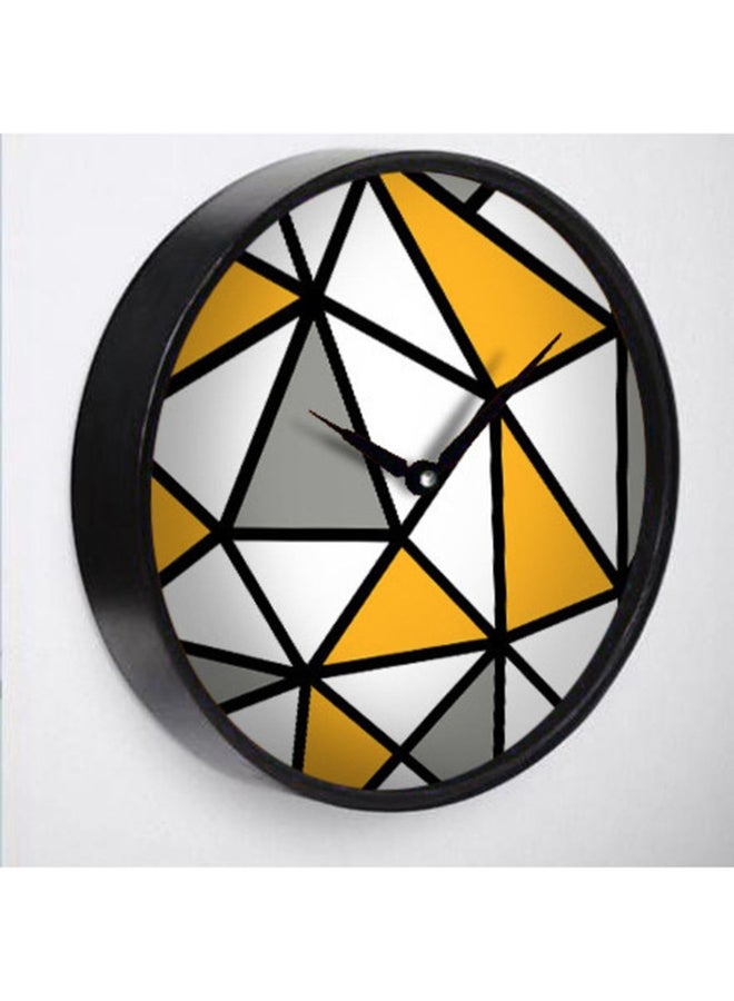 RIZARIES Yellow Geometric Wall Clock - Image 2