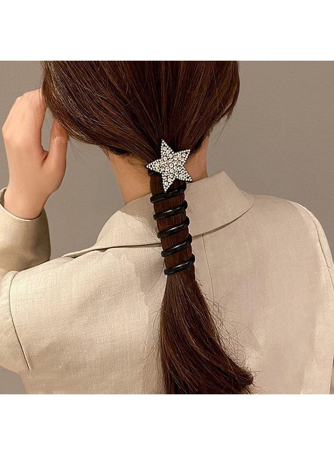 Hivata Combo pack of Spiral & Juda Clip Tik Tak Hair pins Metal Stylish Hair Side Clip & Telephone Wire Hair Band Best Combo Pack For Women & Girls Accessories for Girls Spring Rubber Bands for Braids Ponytail Maker,Tik tak Juda Clip (Pack Of 2 Pair) - Image 2