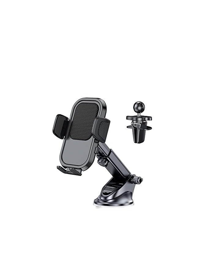PROMASS Phone Holder Mount [Military-Grade Suction & Stable Hook] Phone Mount for Car Windshield Dashboard Air Vent Universal Hands-Free Automobile Mounts Cell Phone Holder Fit for iPhone Smartphones  - Image 2