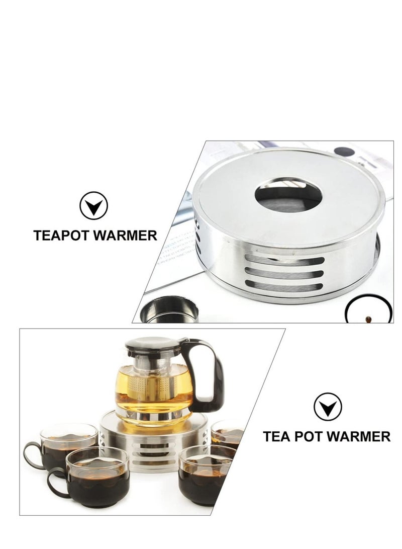 KASTWAVE Teapot Warmer Metal Warm Warmer Pot for Glass Heater Candle Home Teaware Teapot Steel Accessories Stand Holder Base Stove for Heating Tea Coffee and Milk  - Image 3