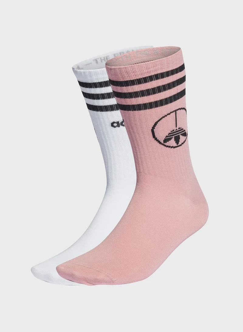 adidas Originals 2 Pack Young Z Crew Socks
