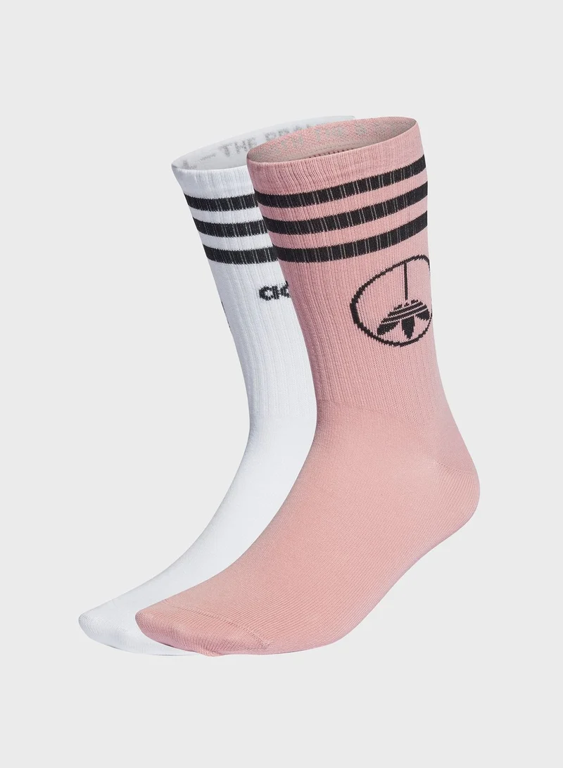 adidas Originals 2 Pack Young Z Crew Socks