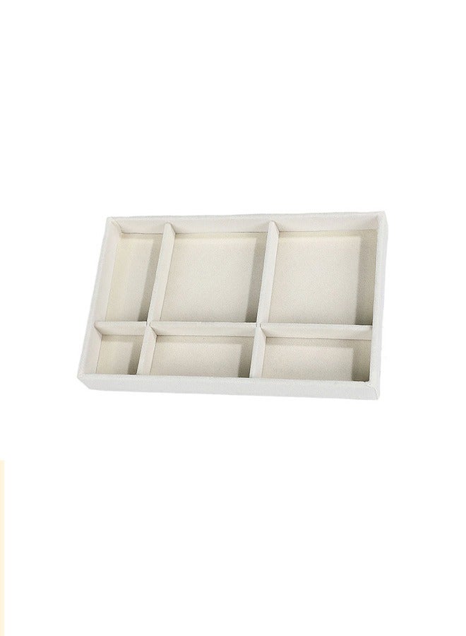 مجموعة من 4 صواني تنظيم مجوهرات مكدسة للأدراج عرض حاوية تخزين حاوية قرط حلقات قلادة مع قواسم قابلة للإزالة - Image 4