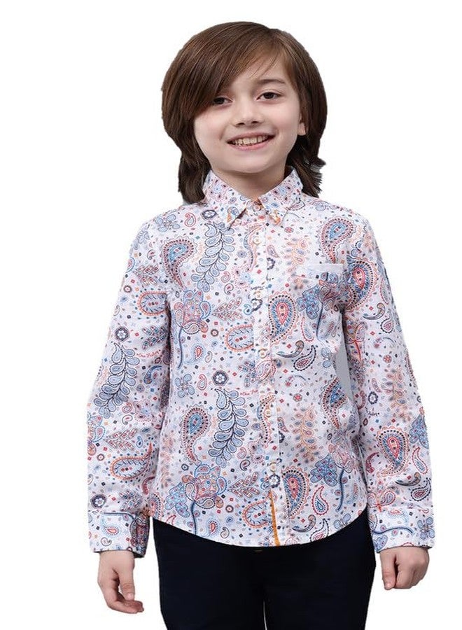 One Friday Kids Boys Multi Cotton Shirt Collar Shirt - Image 1