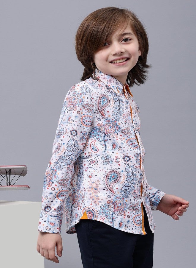 One Friday Kids Boys Multi Cotton Shirt Collar Shirt - Image 5