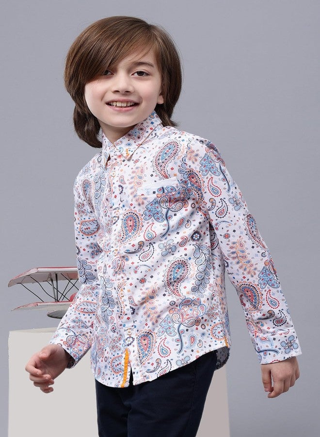 One Friday Kids Boys Multi Cotton Shirt Collar Shirt - Image 4