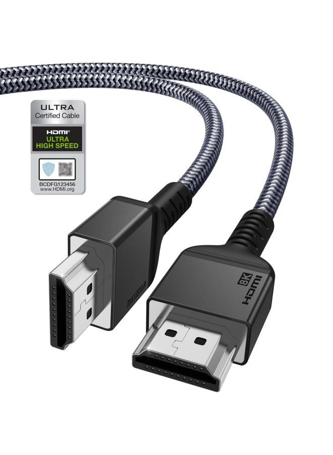 Maxonar 8K HDMI Cables 3.3FT/1M, (Certified) Ultra High Speed 48Gbps HDMI 2.1 Cord 8K60 4K120 144Hz eARC HDCP 2.2&2.3 Compatible with Playstation 5/PS5, Xbox Series X, Blu-ray, Roku V, Fire TV - Image 1