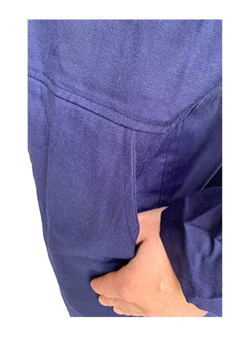 بدلة عمل للرجال أزرق كحلي ملابس عمل للطلاب مستودعات ورش عمل - Image 3