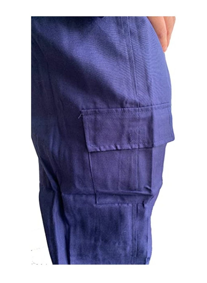 بدلة عمل للرجال أزرق كحلي ملابس عمل للطلاب مستودعات ورش عمل - Image 4