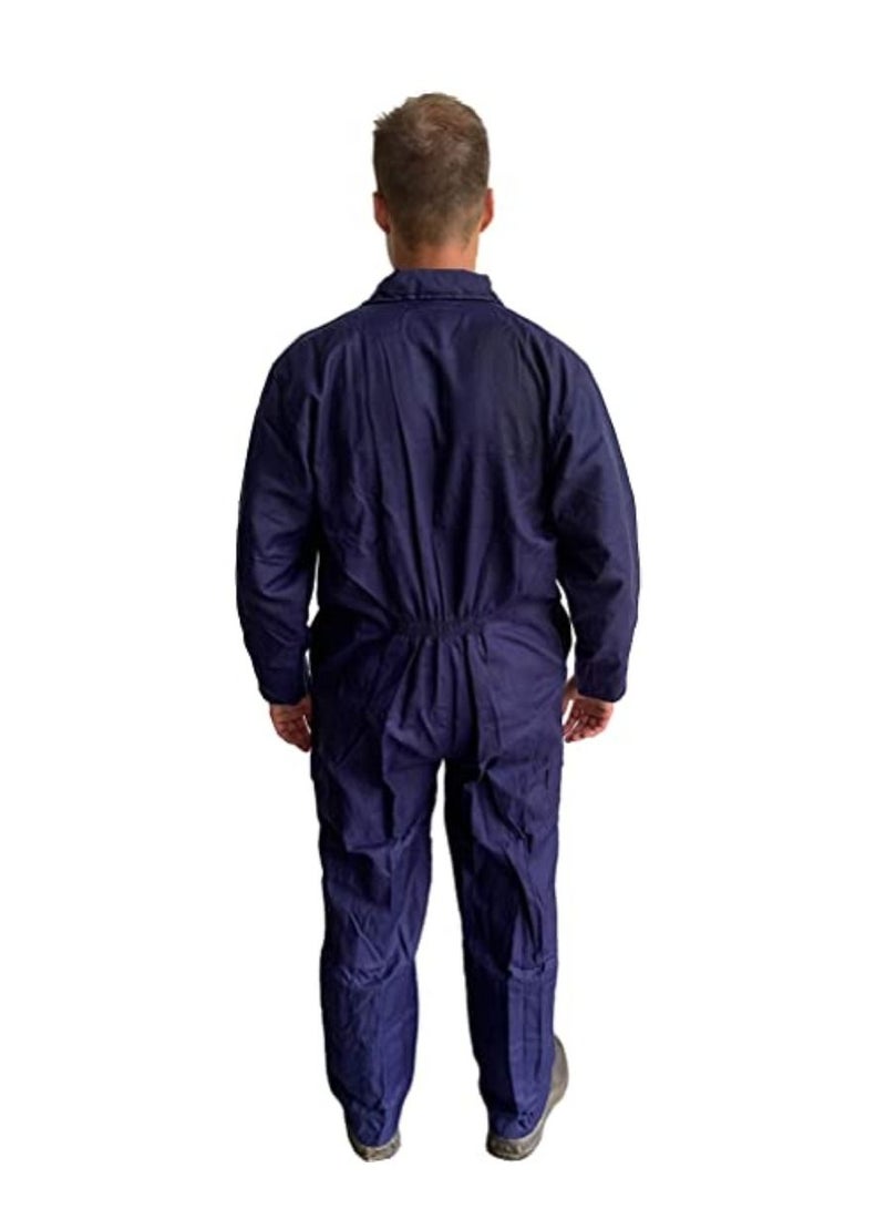 بدلة عمل للرجال أزرق كحلي ملابس عمل للطلاب مستودعات ورش عمل - Image 2