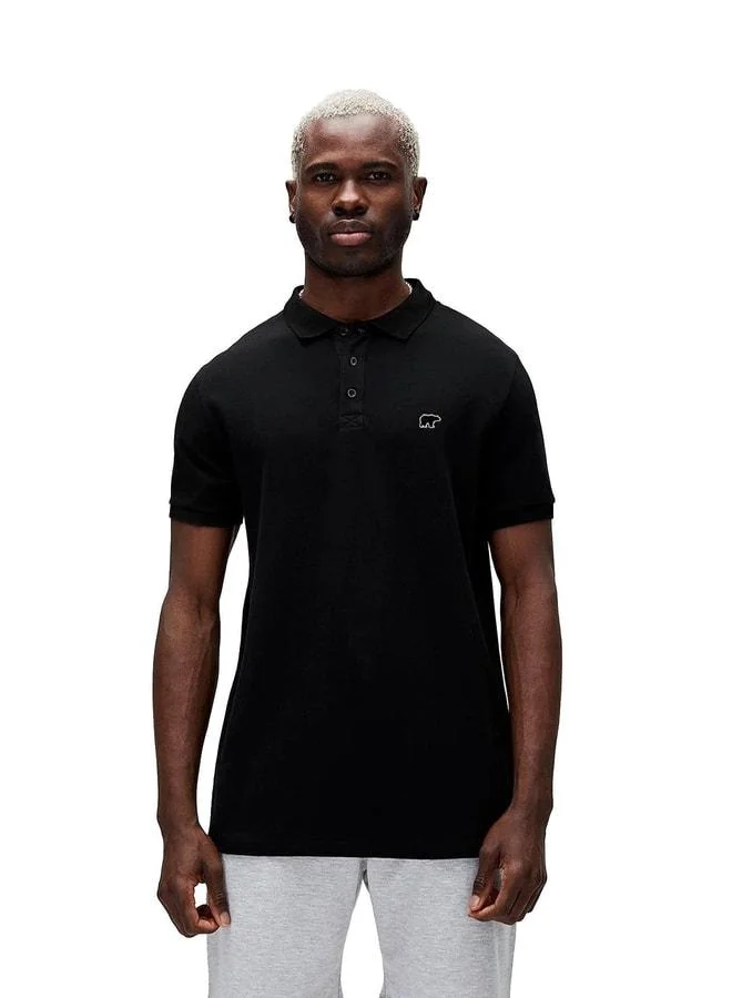 Bad Bear GABBRIEL POLO NIGHT Men's Black T-Shirt.