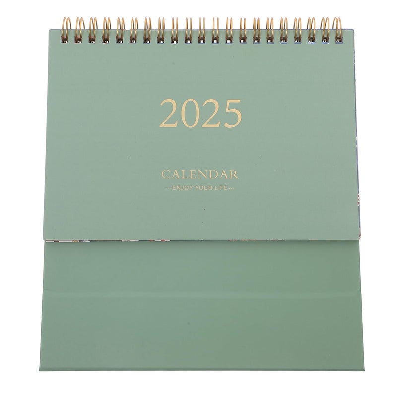2025 Medium Green Standing Desk Calendar Monthly Planner For Office Home Organization - Image 2