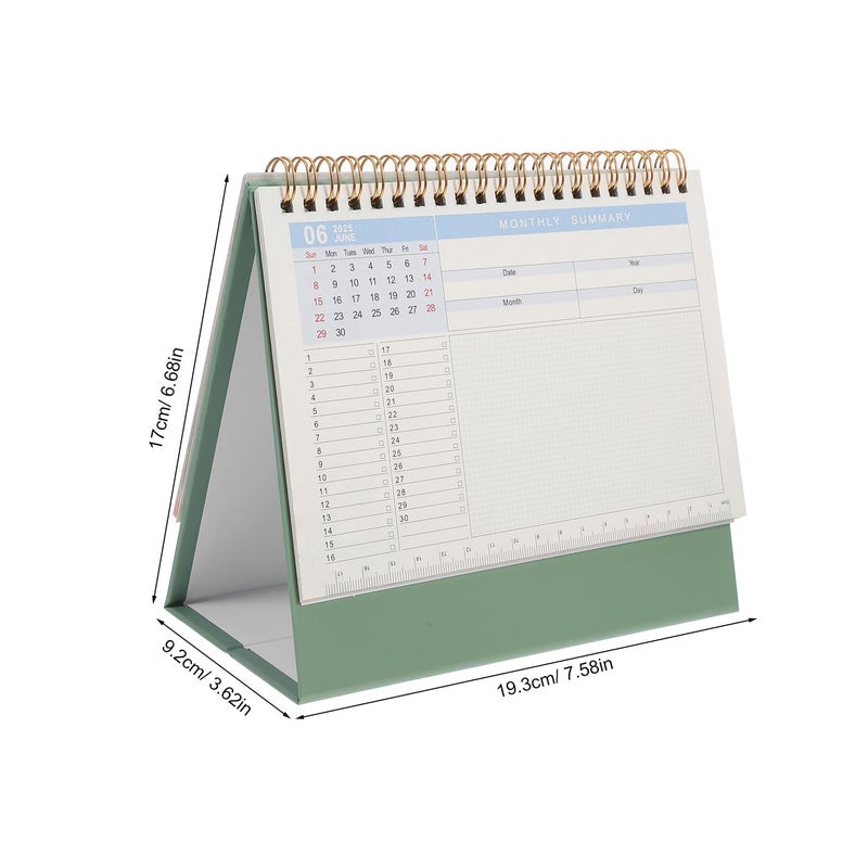 2025 Medium Green Standing Desk Calendar Monthly Planner For Office Home Organization - Image 3