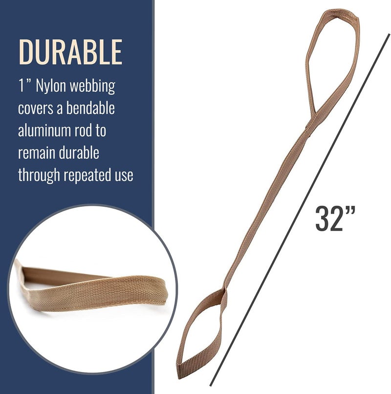 DMI DMI Leg Lifter Strap helps Increase Mobility and Maneuverability on Injured Elderly or Disabled with Foot Loop and Hand Grip Adult Size 32 inches long  - Image 4