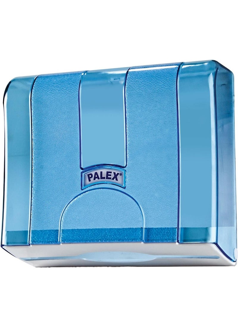 palex - Standard Z Fold Paper Towel Dispenser Transparent Blue - Image 1