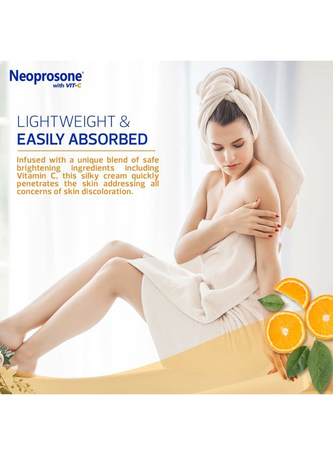 Neoprosone Skin Brightening Cream - 1.7 Fl oz / 50 ml - Formulated to fade Dark Spots, with Vitamin C and Alpha Arbutin Complex - Image 5