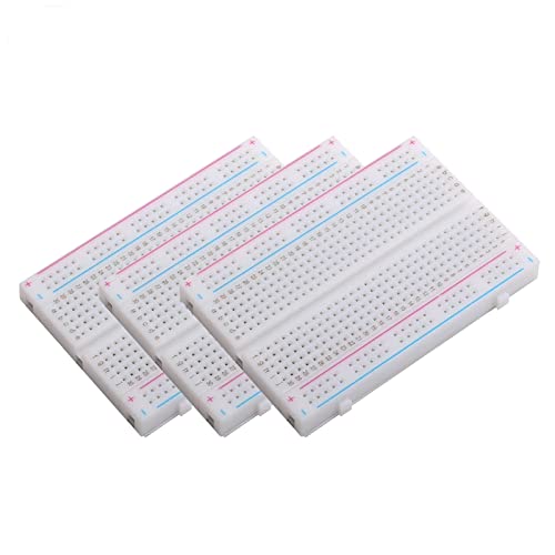 DEVMO 3pcs 400 Ties Mini Solderless Breadboard Universal 400 Contacts Solderless Breadboard 400 Points Prototyping Shield for Electronics Testig DIY - Image 1