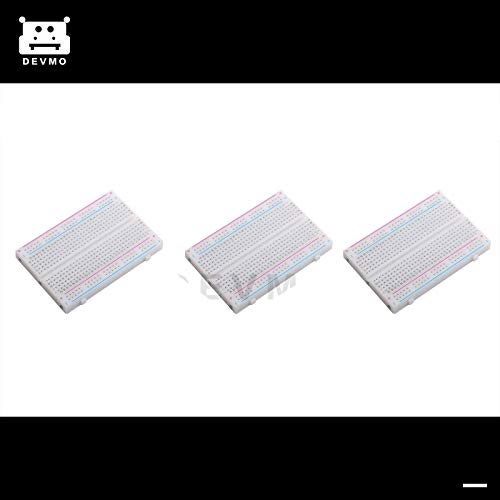 DEVMO 3pcs 400 Ties Mini Solderless Breadboard Universal 400 Contacts Solderless Breadboard 400 Points Prototyping Shield for Electronics Testig DIY - Image 2