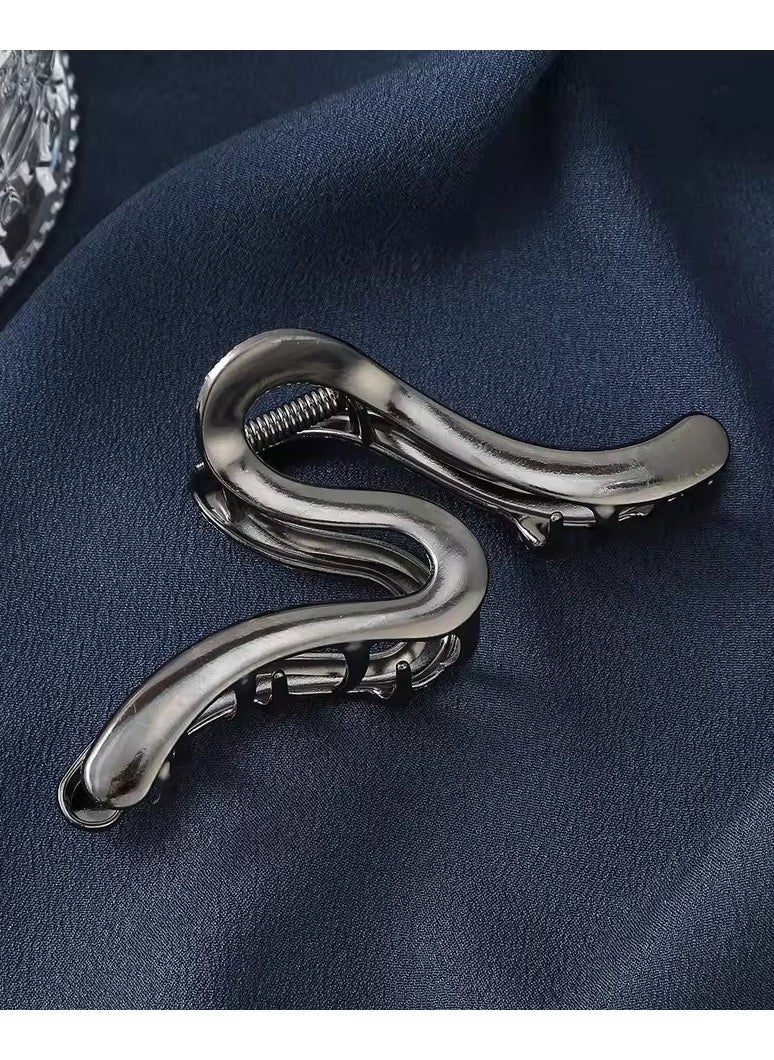 Goolsky Alloy Sliver Hair Claw Girls Fashion Ponytail Shark Clip For Women Party Makeup Dress Hairpin Hair Clip Styling Tools  - Image 2