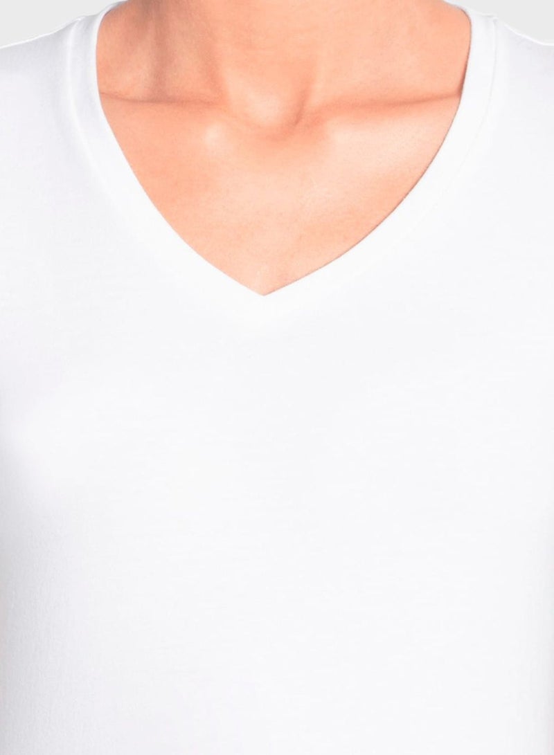 جوكي قميص بيجامة بياقة على شكل حرف - Image 5