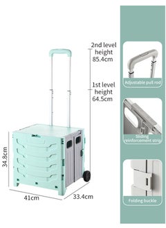 Snooe Folding Shopping Cart The Perfect Solution Trolley Cart for Shopping and Transport  - Image 2