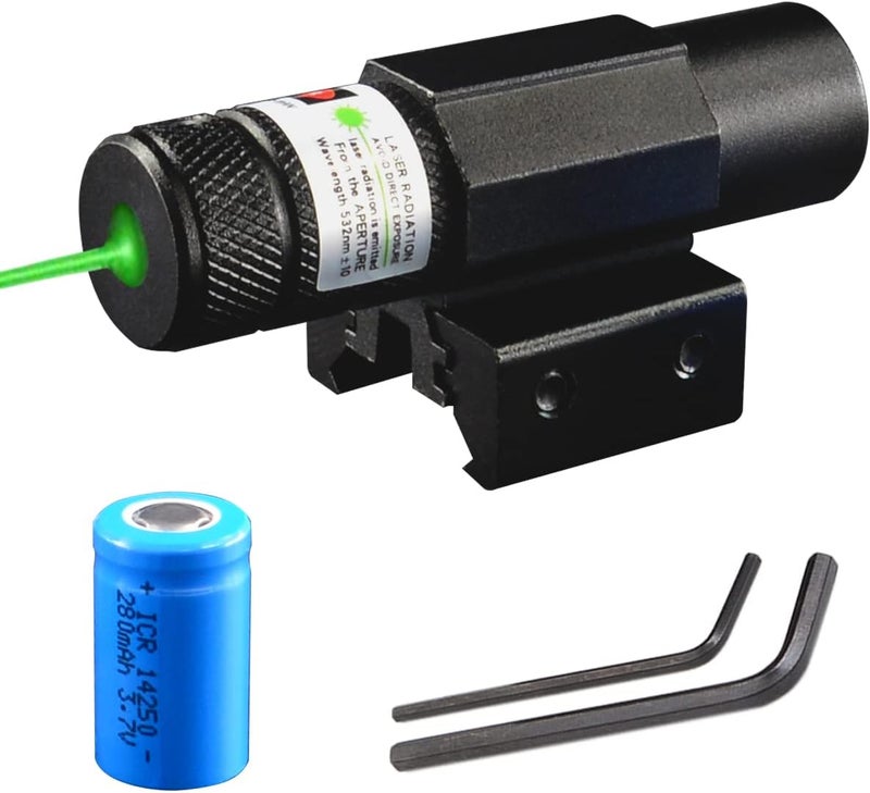 MOSANDON Compact Tactical Red/Green Beam Laser Sight,Laser Dot Sight Scope for Rifles Pistols Handguns fits Standard 20mm/11mm Picatinny Rail Mount - Image 1