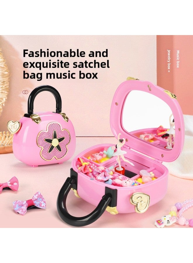 2024 Music Box Music Box Girl Dancing Ballet Girl Rotating Princess Dancing Children Birthday Gift-Color:Pink Handbag Music Box - Image 2