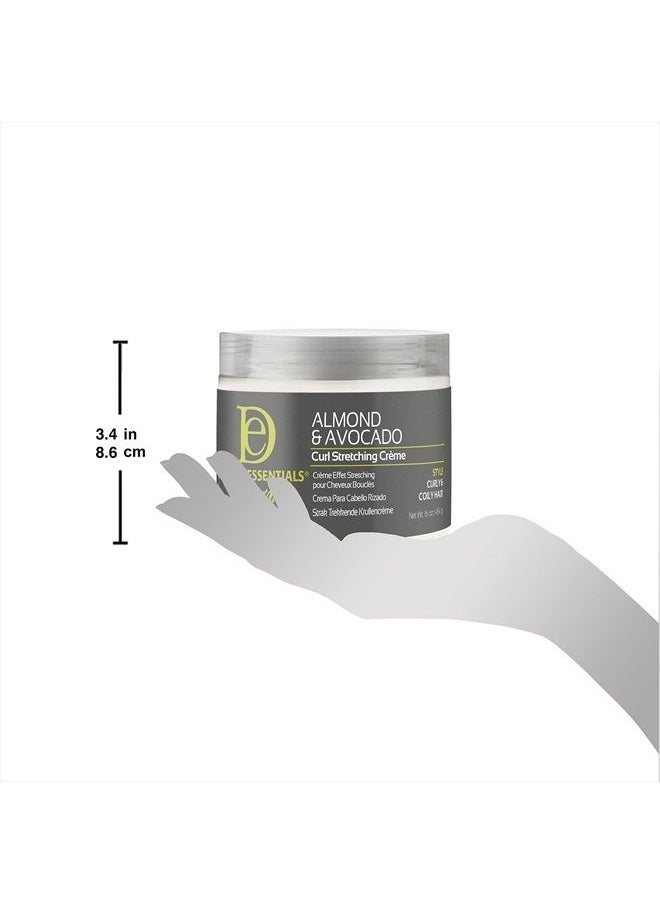 Design Essentials - Natural Almond & Avocado Curl Stretching Cream For All Curl Types, Stretching Crème, 16 Fl Oz - Image 1