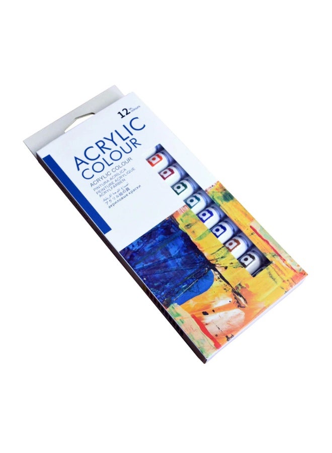 SINOART Acrylic Paint Set 12 Colors 12ml Tubes Professional Quality Vibrant Colors - Image 3