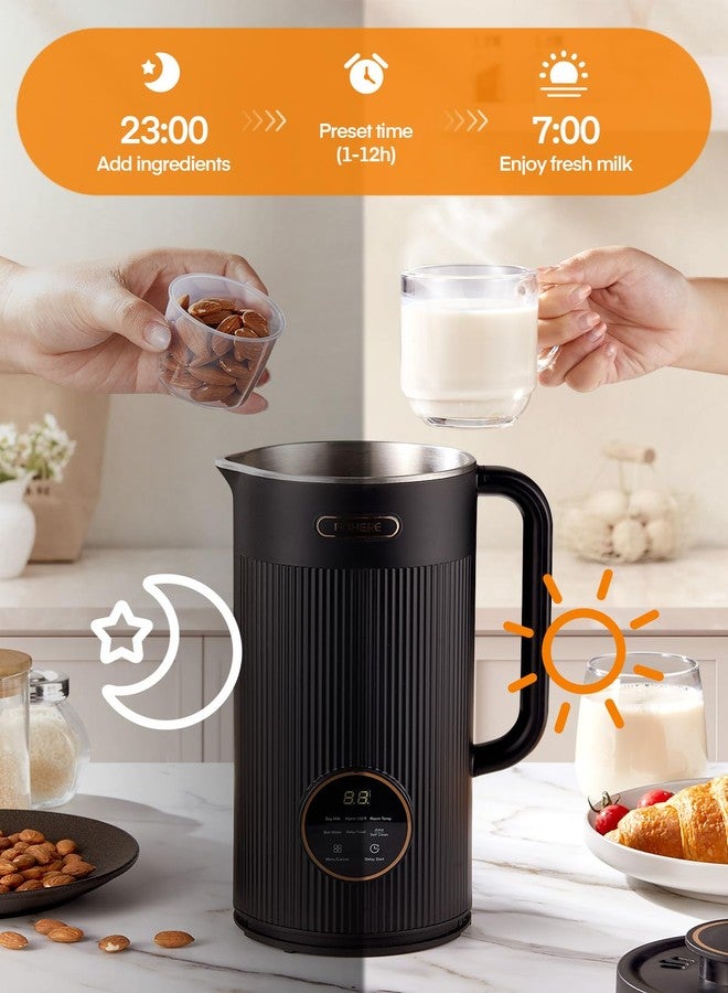 FOHERE 35oz Nut Milk Maker Machine, 800W Upgraded Soy Milk Maker for Plant-Based Milk, Nut, Almond, Oat, Soy, Juice, Baby Food & Shakes, with 12h Timer/Auto-Clean/Room Temp/Keep Warm/Boil - Image 3