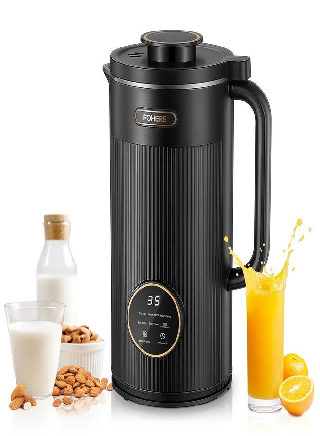 FOHERE 35oz Nut Milk Maker Machine, 800W Upgraded Soy Milk Maker for Plant-Based Milk, Nut, Almond, Oat, Soy, Juice, Baby Food & Shakes, with 12h Timer/Auto-Clean/Room Temp/Keep Warm/Boil - Image 1