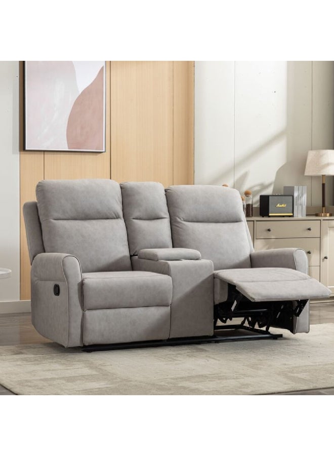 Micasa 2-Seater Elegant and Modern Design Recliner Loveseat Light Grey 105 x 92 x 174 cm SX-81432-2 LIGHT GREY  - Image 2