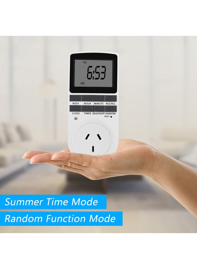 12/24-hour Timer Switch Socket Summer Time/Random Function Modes Smart Timer Socket -