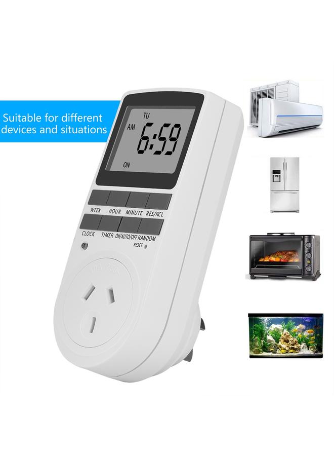 12/24-hour Timer Switch Socket Summer Time/Random Function Modes Smart Timer Socket -