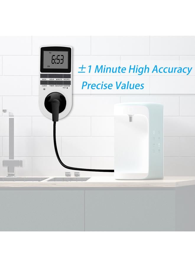 12/24-hour Timer Switch Socket Summer Time/Random Function Modes Smart Timer Socket -