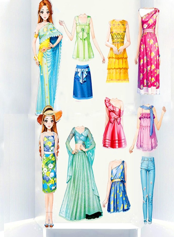 Daniel Axel Magnetic Dress Up Paper Doll,Magnet Princess Dress Up Dolls for Girls Ages 4-7 Kids,Travel Activities Road Trip Car Ride Interactive Learning Created Imagine Set Birthday Gift - Image 5