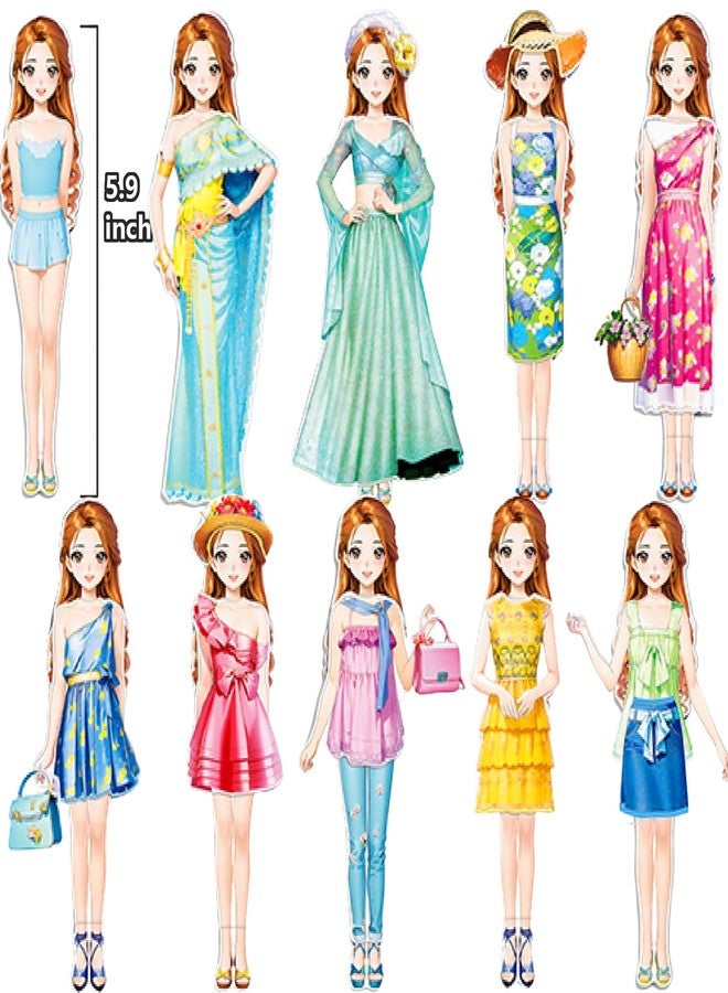 Daniel Axel Magnetic Dress Up Paper Doll,Magnet Princess Dress Up Dolls for Girls Ages 4-7 Kids,Travel Activities Road Trip Car Ride Interactive Learning Created Imagine Set Birthday Gift - Image 4