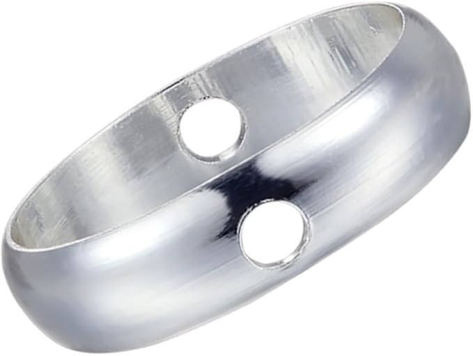Polished Double Hole Circular Rings For DIY Jewelry Making Size 10 - Image 1