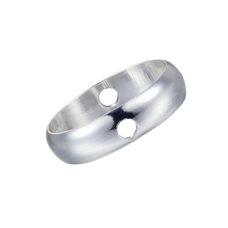 Polished Double Hole Circular Rings For DIY Jewelry Making Size 10 - Image 2