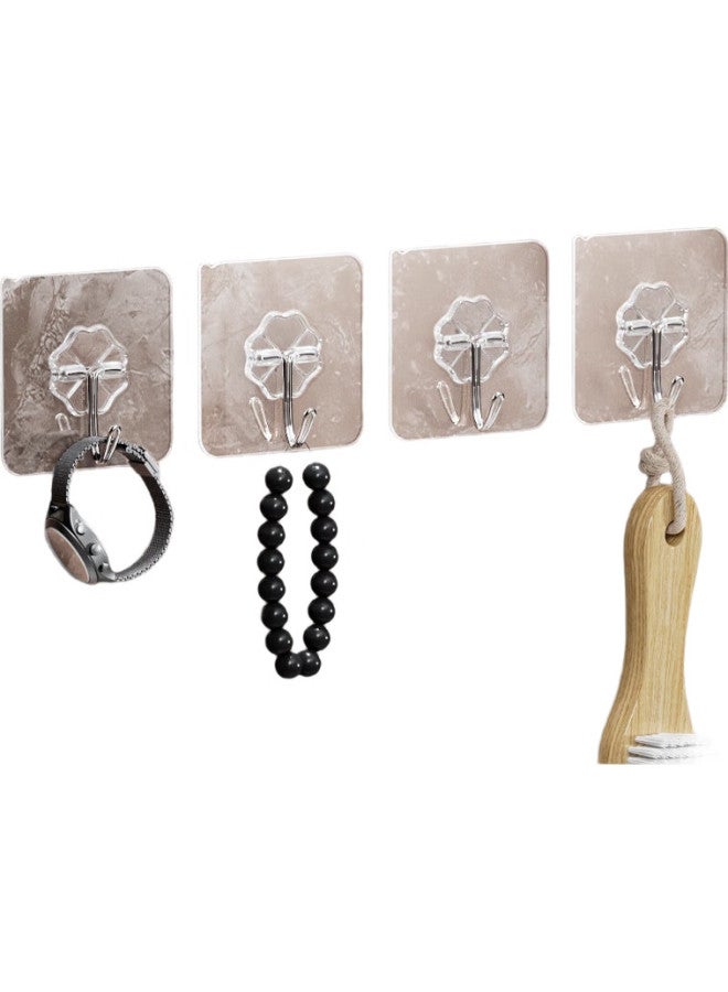Miloch Mileqi Door Wall Hooks, No Drilling Strong Adhesive Hooks For Walls, No Damage To Walls, Wallpaper, Traceless Nail-Free Hooks For Picture Frames, Transparent Style [Pack Of 40] - Image 3